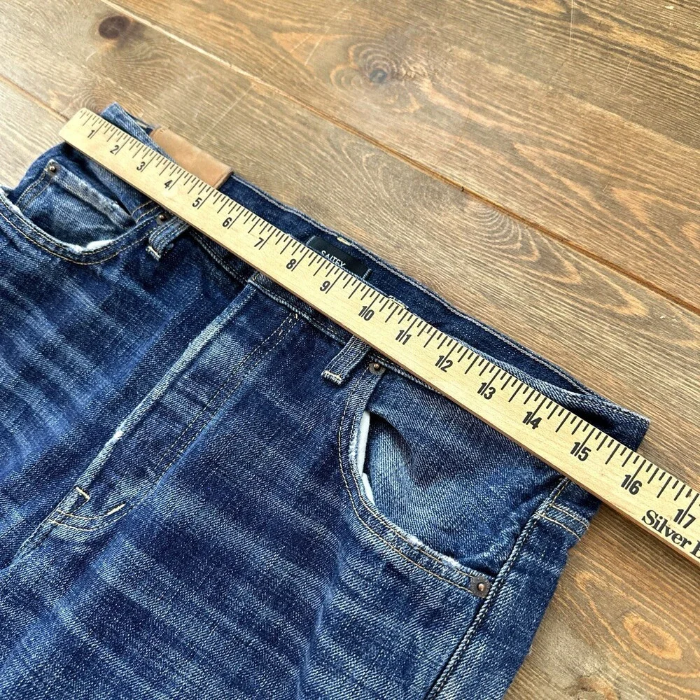 Saitex Men’s Jeans 30x29 Button Fly Medium Wash Straight Fit Sustainable Company - Picture 11 of 15